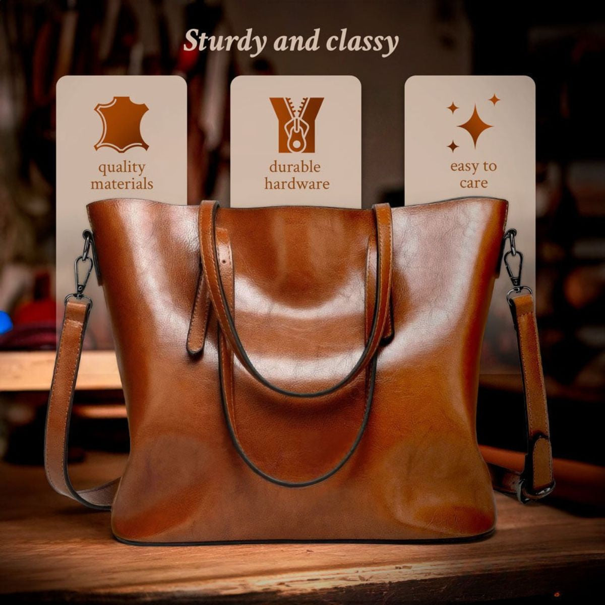 Genuine Leather Shoulder Bag Women's Vintage Flap Purse Adjustable Strap Crossbody Handbag for Everyday Travel Work Casual & Formal | Thomler
