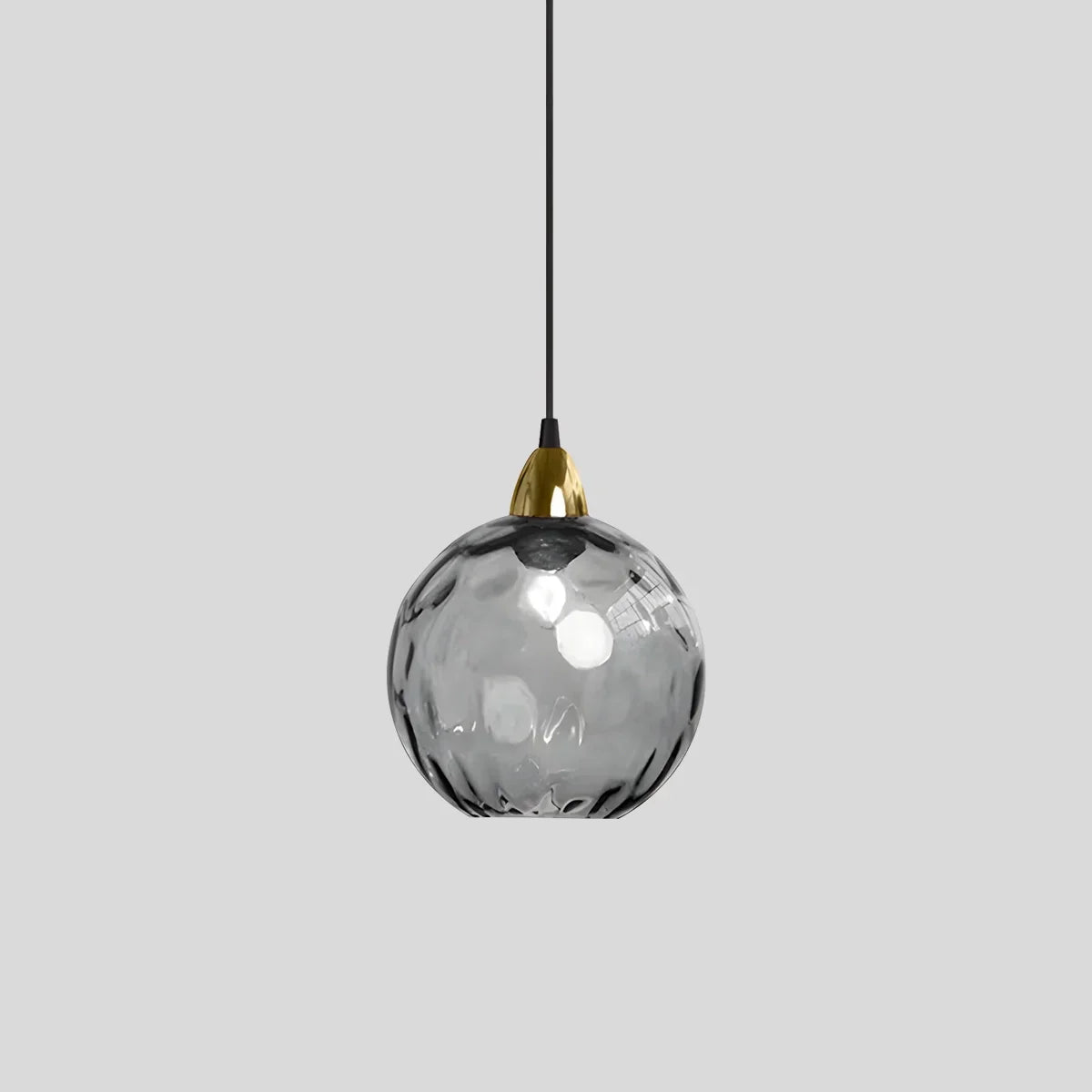 Pendant Light Glass Globe E26 20.0 cm Grey Dining Room Bedroom Hanging Ceiling Lamp Modern Ambient Lighting | Thomler