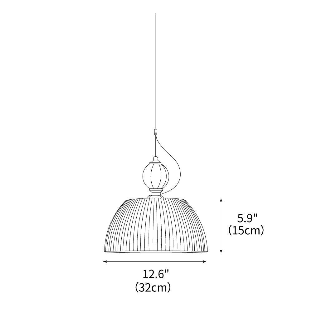 Emerald Glass Bowl Overhead Fixture 12.6 Inch Adjustable Cord Kitchen Counter Dining Room Ceiling Lighting E26 E27 Socket 40W Compatible | Thomler