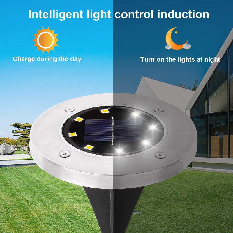 Solar Garden Stake Lights 4-Pack – Wireless LED Pathway Markers for Yard & Lawn | Thomler