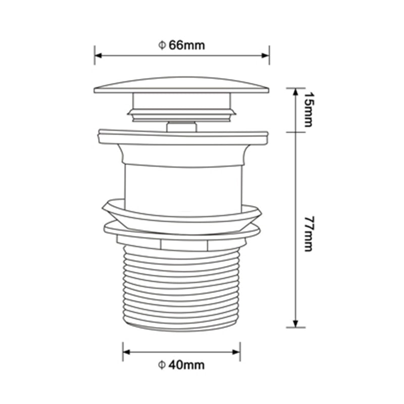 Vessel Sink Drain Assembly with Pop-Up Stopper for Modern Bathrooms – Overflow & Non-Overflow Configurations | Thomler