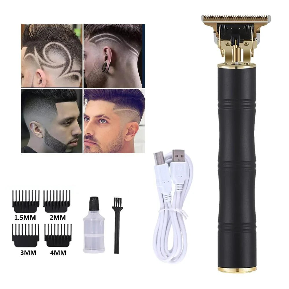 Cordless Hair Trimmer with T-Blade for Men | Rechargeable Electric Clipper for Beards, Outlining & Detail Work | Lithium Battery Grooming | Thomler