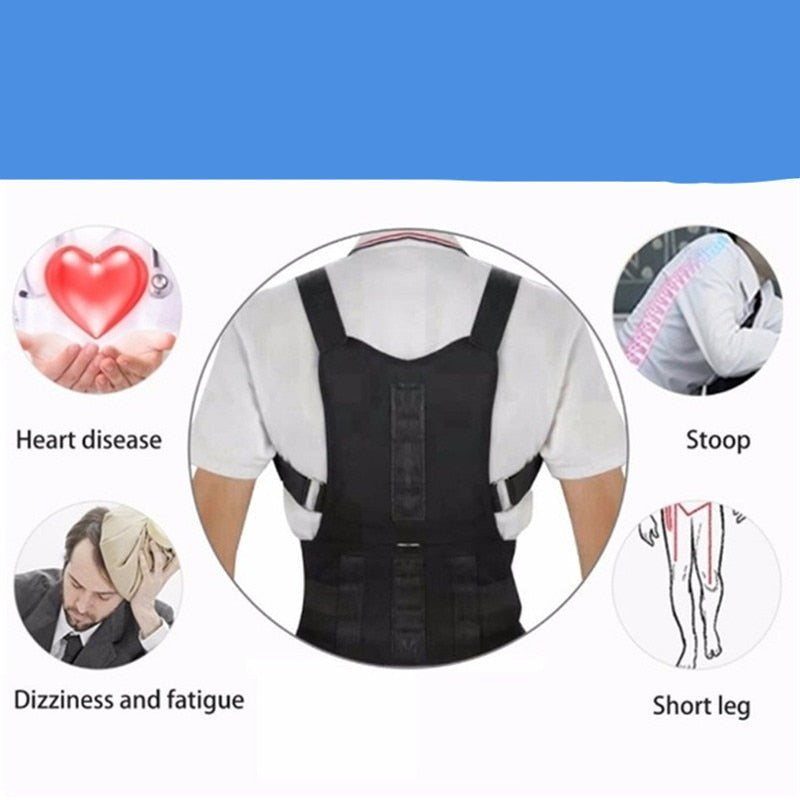Magnetic Posture Corrector Back Brace Support for Men Women Adjustable Shoulder Alignment Therapy Upper Body Spine Straightener Unisex | Thomler