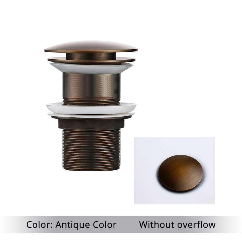 Vessel Sink Drain Assembly with Pop-Up Stopper for Modern Bathrooms – Overflow & Non-Overflow Configurations | Thomler