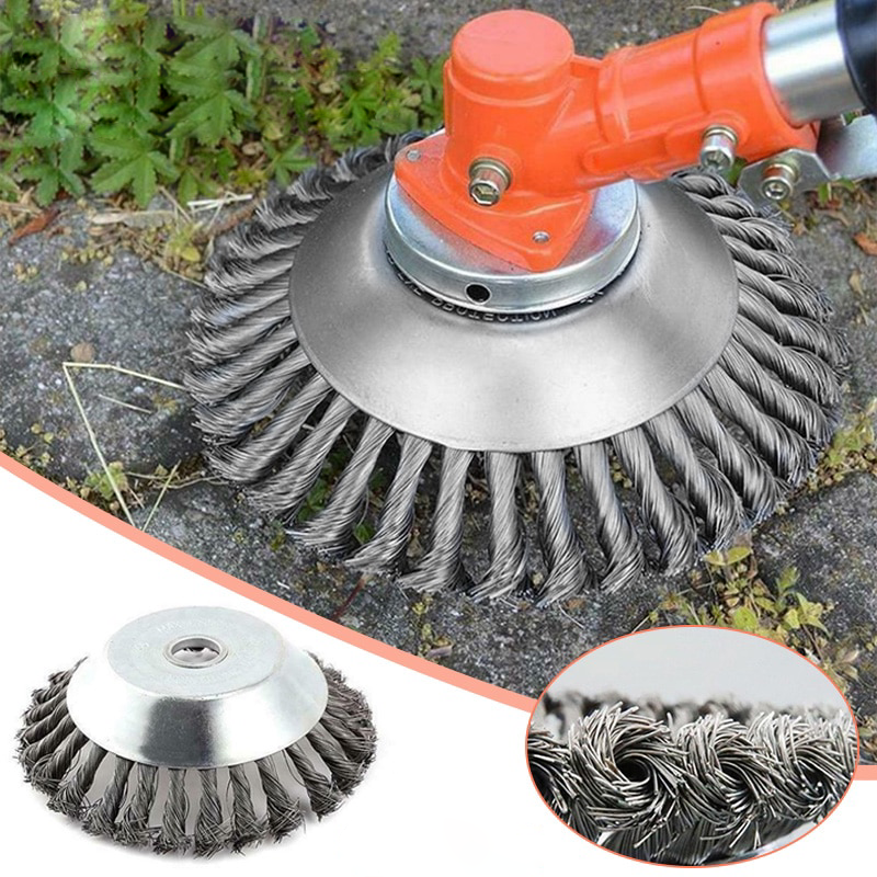 Steel Wire Brush Trimmer Head for Weed Removal – Universal Attachment for String Trimmers & Brush Cutters – Heavy-Duty 360° Design for | Thomler