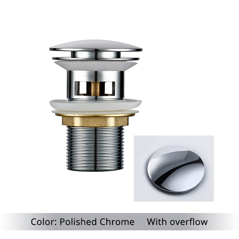 Vessel Sink Drain Assembly with Pop-Up Stopper for Modern Bathrooms – Overflow & Non-Overflow Configurations | Thomler