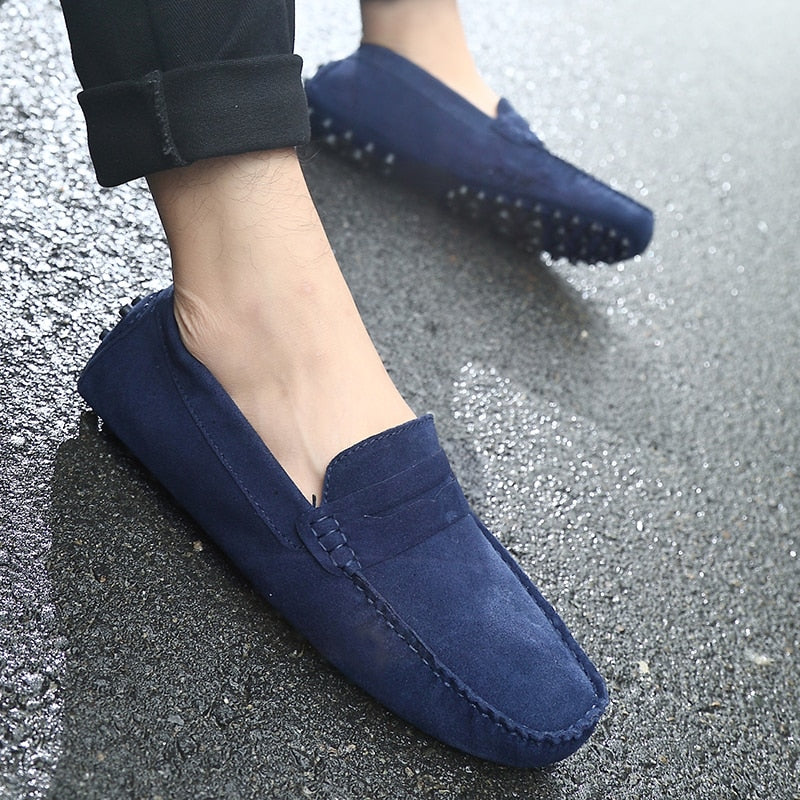 Men's Suede Slip-On Loafers – Casual Dress Shoes in Multiple Colors – Comfortable Everyday Footwear for Work & Weekend | Thomler