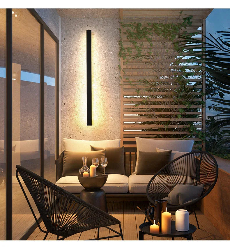 Wall Lamp Metal Acrylic 240.0 cm Outdoor Indoor Waterproof LED Lighting Modern Facade Terrace Hallway Feature Light | Thomler