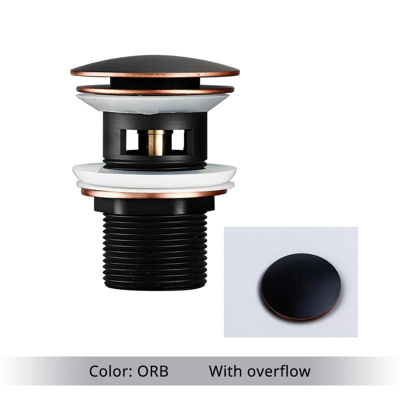 Vessel Sink Drain Assembly with Pop-Up Stopper for Modern Bathrooms – Overflow & Non-Overflow Configurations | Thomler