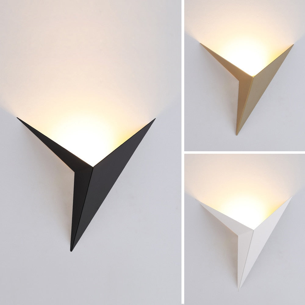 Triangle LED Wall Light Modern Geometric Sconce Nordic Home Lighting Fixture Adjustable Color | Thomler