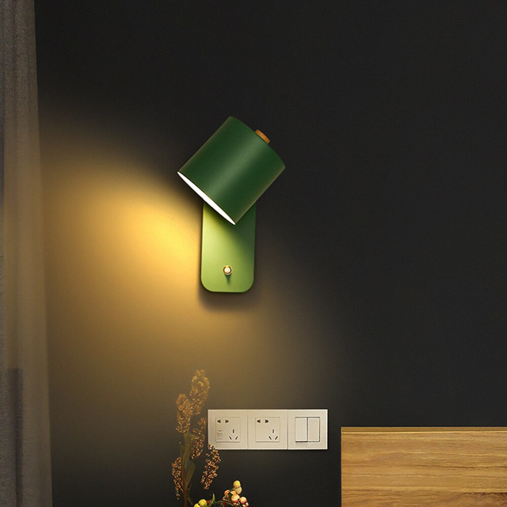 Metal Wall Sconce with On/Off Switch – LED Reading Light for Bedroom, Living Room & Hallway – Modern Minimalist Lighting Fixture | Thomler