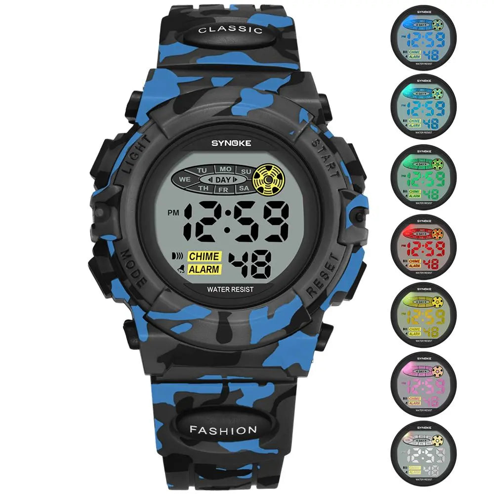 Kids Digital Sports Watch Water Resistant Stopwatch Alarm Date Display Boys Girls Youth Wristwatch for School Active Play Outdoor Adventures | Thomler