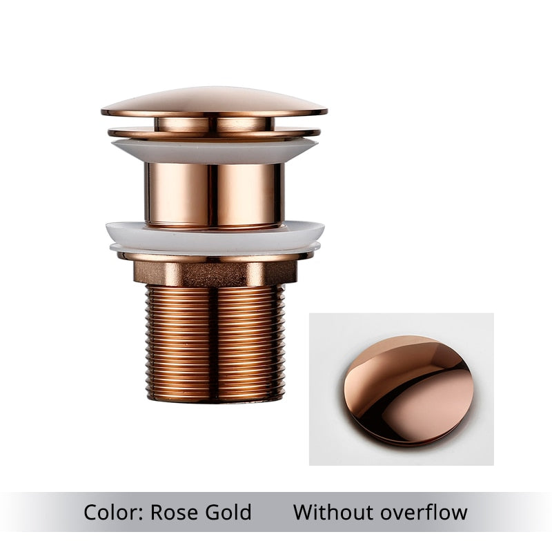 Vessel Sink Drain Assembly with Pop-Up Stopper for Modern Bathrooms – Overflow & Non-Overflow Configurations | Thomler