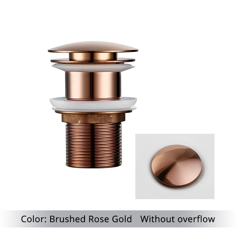 Vessel Sink Drain Assembly with Pop-Up Stopper for Modern Bathrooms – Overflow & Non-Overflow Configurations | Thomler