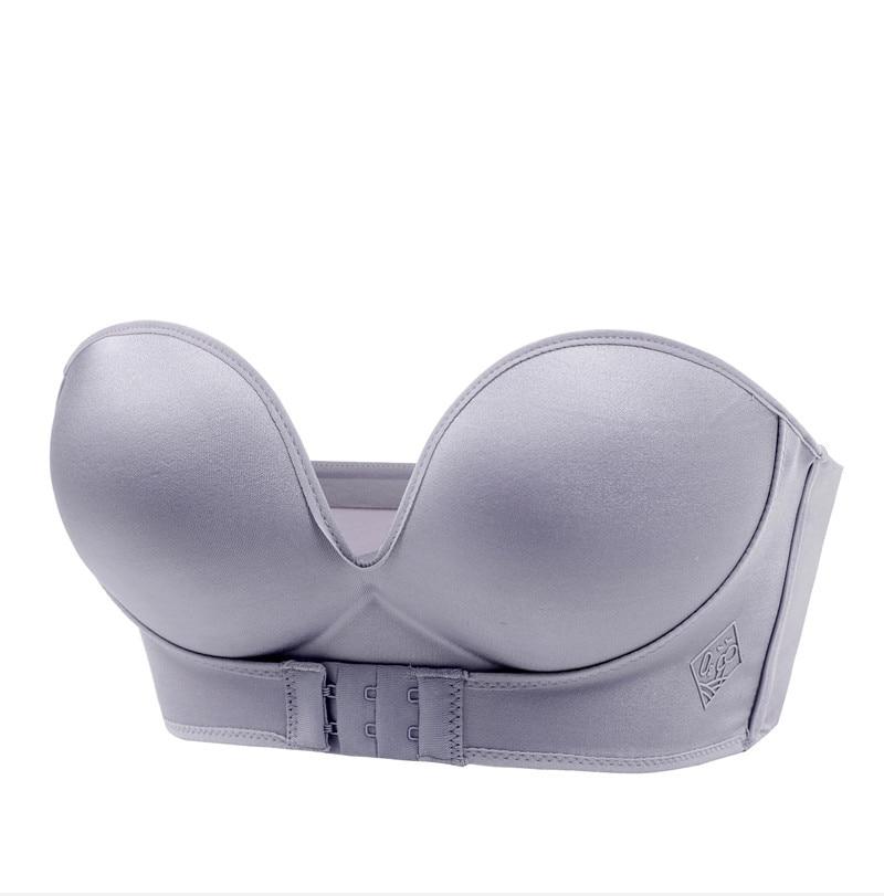 Strapless Bra with Silicone Grip – Seamless Wireless Push-Up for Off-Shoulder Tops, Backless Dresses, Everyday Comfort & Wedding Wear | Thomler