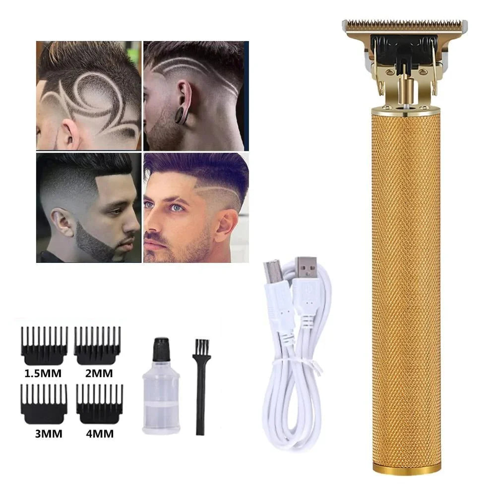 Cordless Hair Trimmer with T-Blade for Men | Rechargeable Electric Clipper for Beards, Outlining & Detail Work | Lithium Battery Grooming | Thomler