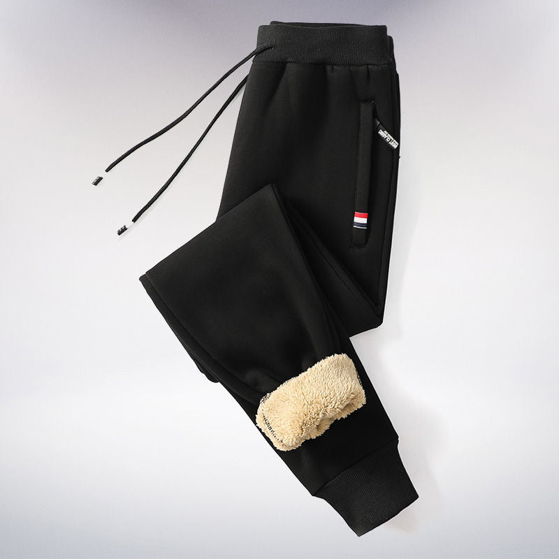 Men's Thermal Fleece-Lined Joggers Winter Sweatpants with Drawstring Elastic Waist for Cold Weather Outdoor Sports Casual Wear | Thomler
