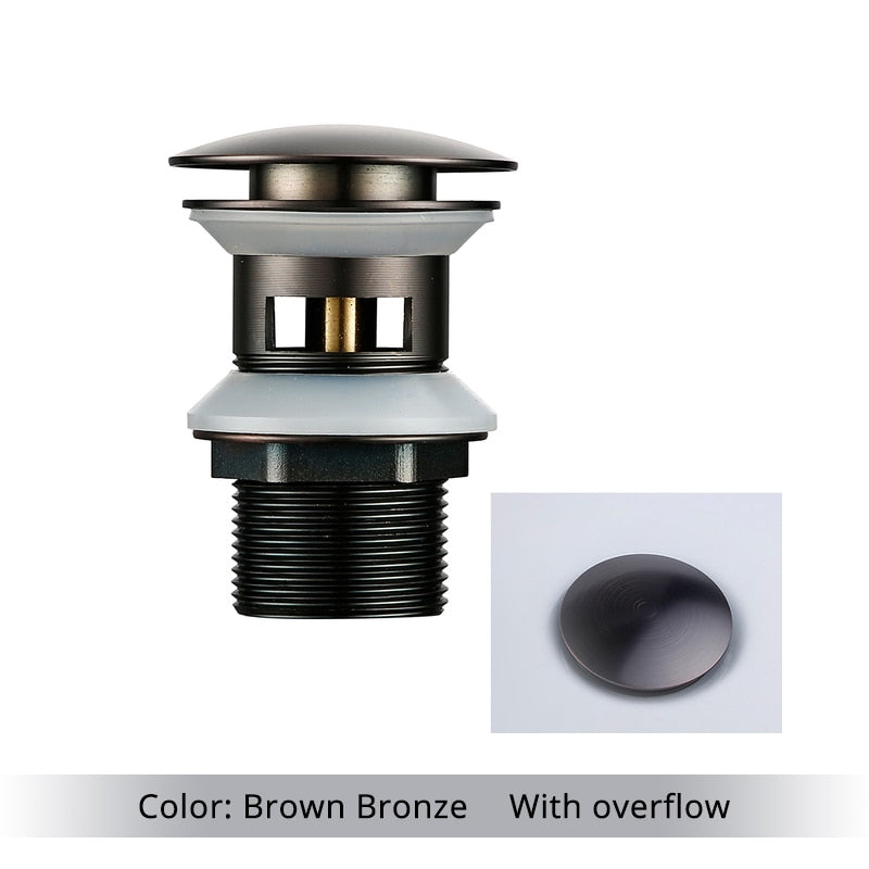 Vessel Sink Drain Assembly with Pop-Up Stopper for Modern Bathrooms – Overflow & Non-Overflow Configurations | Thomler
