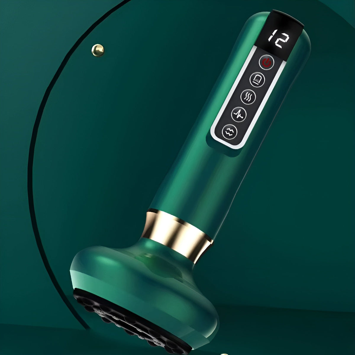 Cordless Handheld Muscle Massager with Suction & Heat Technology for Deep Tissue Relief at Home | Thomler