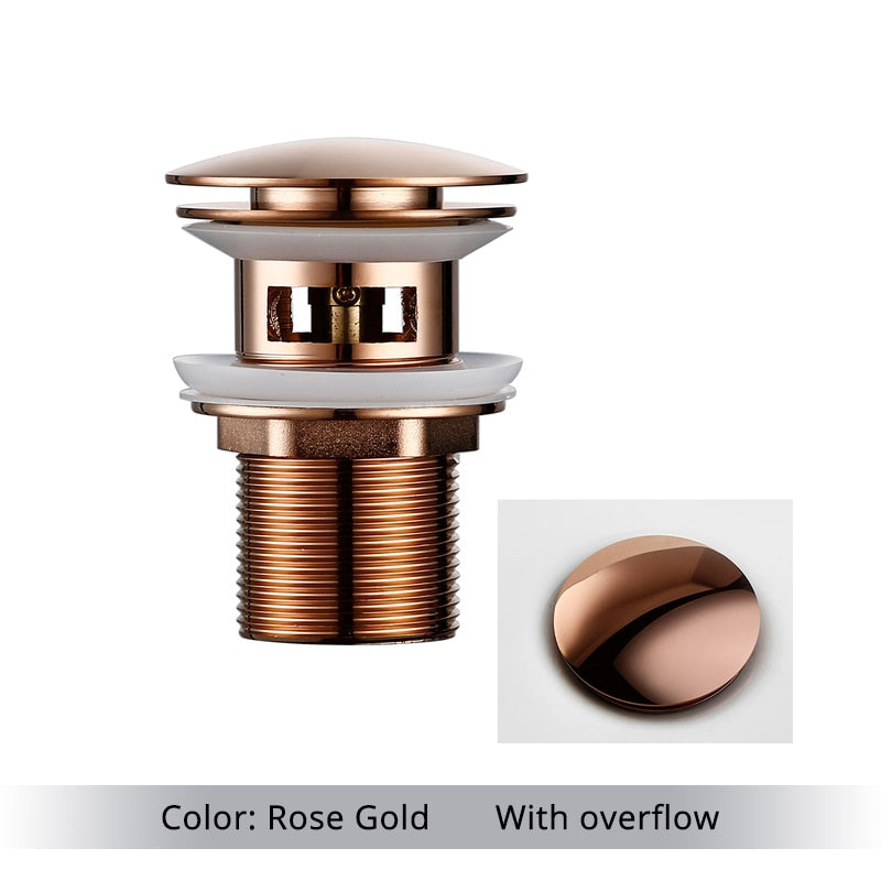 Vessel Sink Drain Assembly with Pop-Up Stopper for Modern Bathrooms – Overflow & Non-Overflow Configurations | Thomler