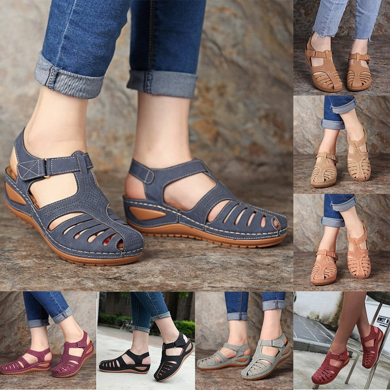 Orthopedic Leather Toe-Correcting Sandals for Women | Bunion Relief | Adjustable Arch Support Footwear | Casual Summer Walking Shoes for | Thomler