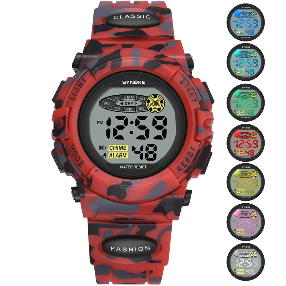 Kids Digital LED Sports Watch Waterproof Stopwatch Date Display Wristwatch for Boys Girls | Thomler