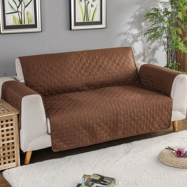 Sofa Cover Quilted Polyester Water Repellent Anti Slip Living Room Pet Protection Throw Protector | Thomler