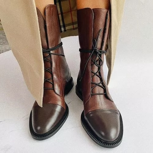 Genuine Leather Ankle Boots with Lace-Up Front for Women – Classic Style for Every Season | Thomler
