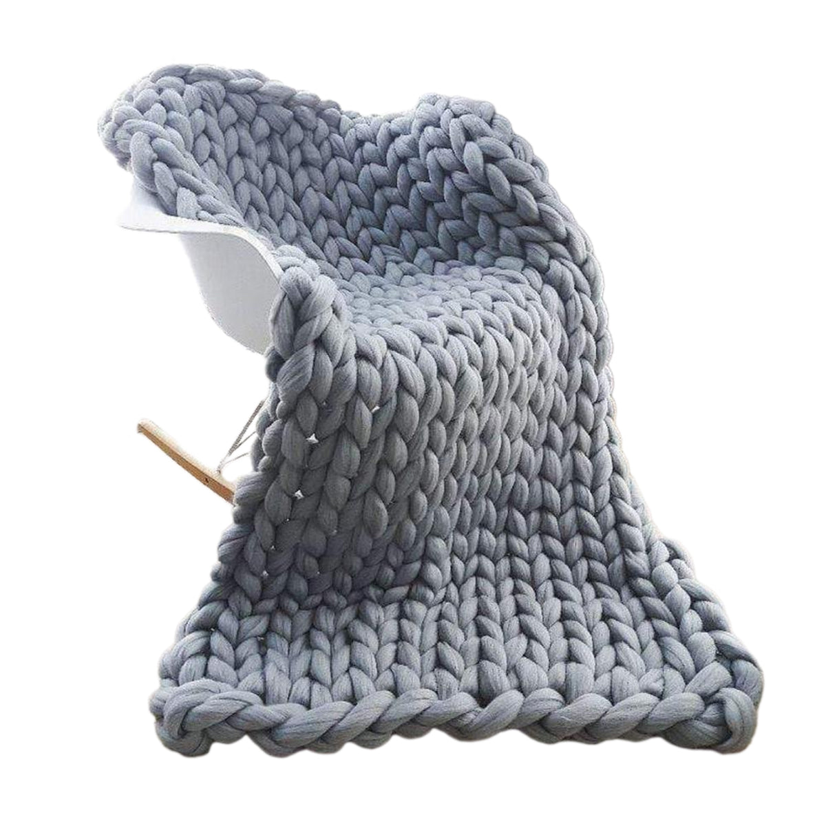 Chunky Knit Throw Blanket – Soft Woven Layer for Couch, Bed & Daily Décor | Thomler
