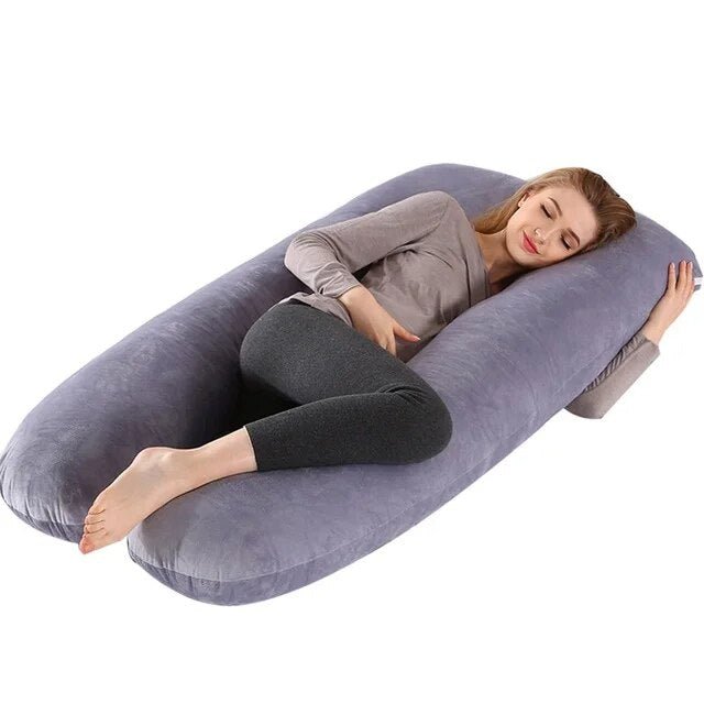 Full-Body Maternity Support Pillow – Ergonomic Relief for Neck, Back & Belly – Multi-Position Sleep Cushion with Washable Cover | Thomler