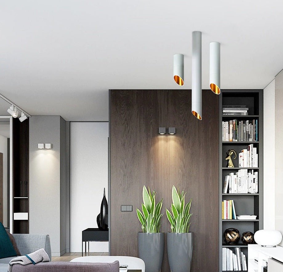 Copper-Accent Cylinder Downlight – Adjustable LED Ceiling Spotlight for Contemporary Home & Office | Thomler
