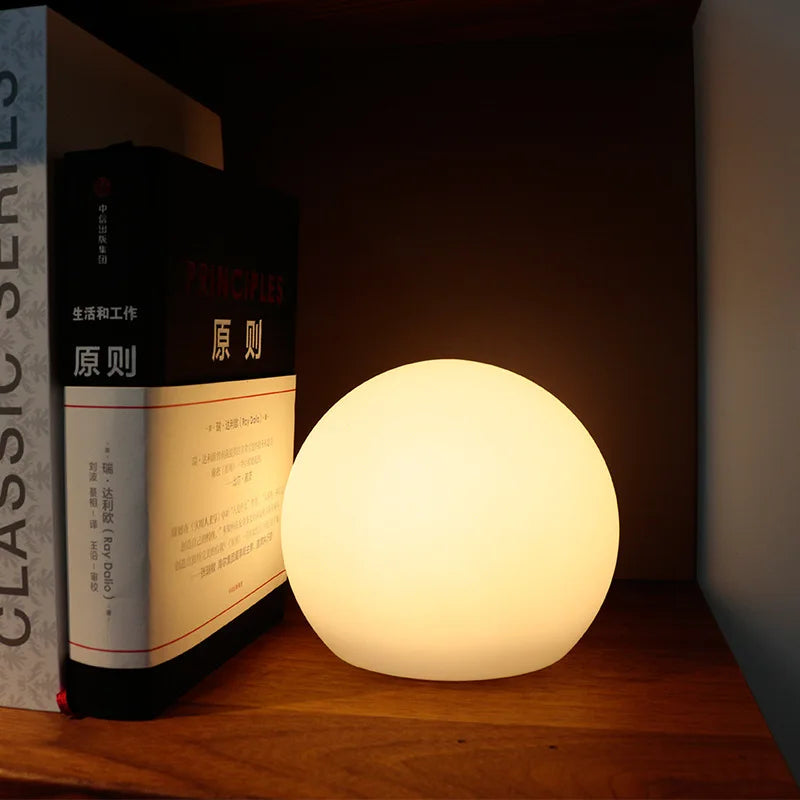 Cordless LED Sphere Accent Light with Remote Control 16 Colors Dimmable Rechargeable Globe Lamp for Nightstand Patio Deck Garden Party Decor | Thomler