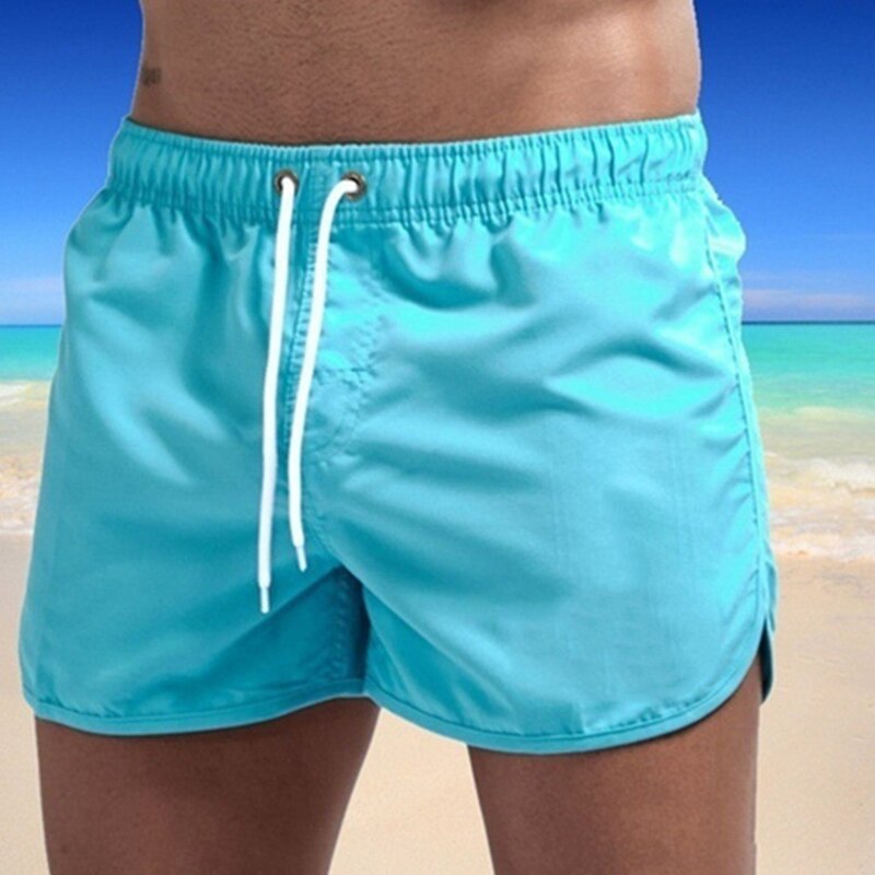 Men's Quick-Dry Swim Trunks with Drawstring & Back Pocket – Vibrant Colors for Beach & Pool | Thomler