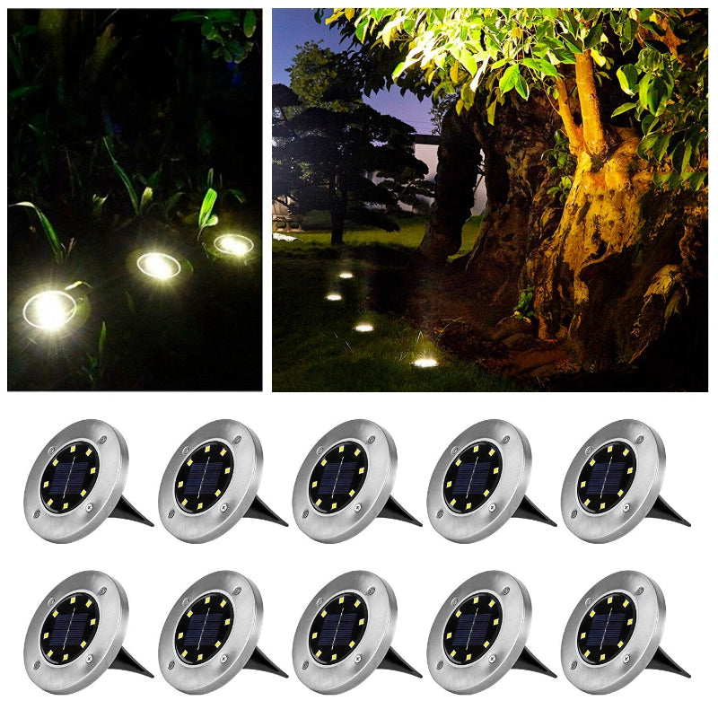 Solar Garden Stake Lights 4-Pack – Wireless LED Pathway Markers for Yard & Lawn | Thomler
