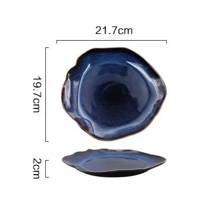 Dinnerware Set Bone China 10.5 in Unique Color Handcrafted Plates for Dining Entertaining Tableware Collection | Thomler