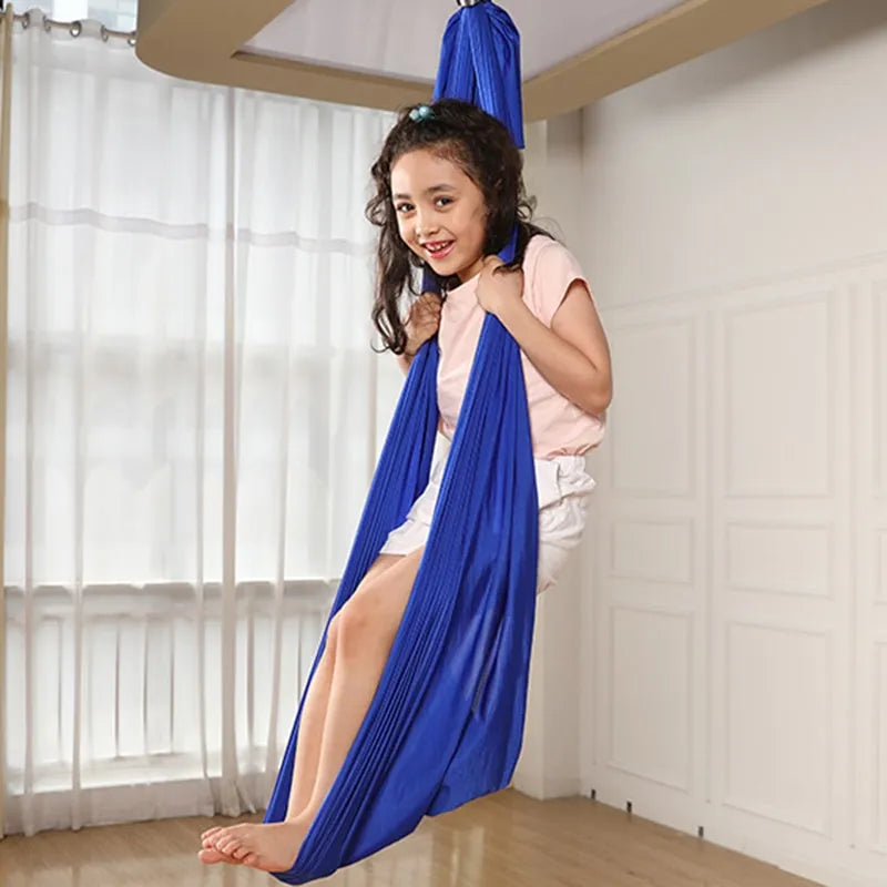 Indoor Sensory Swing for Kids – Cocoon Hammock Chair for Calming & Focus – Cotton Hanging Seat for Children's Play Room, Bedroom, Therapy | Thomler