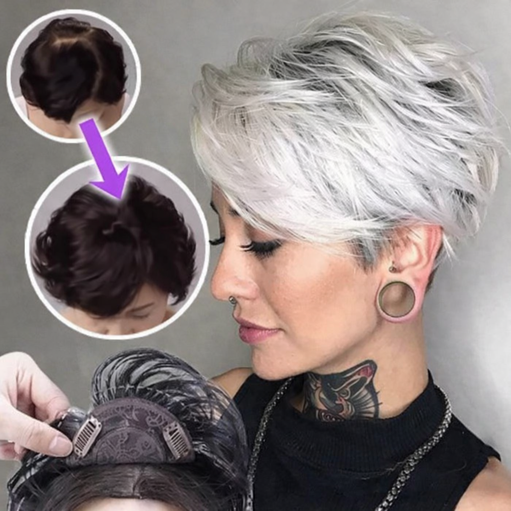 Clip-In Hair Topper for Volume and Coverage | Lightweight Synthetic Fiber Extension with Secure Clips for Thinning Hair or Crown Enhancement | Thomler