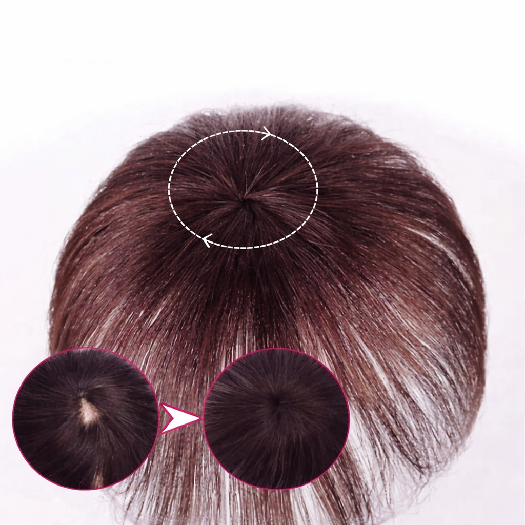 Clip-In Hair Topper for Volume and Coverage | Lightweight Synthetic Fiber Extension with Secure Clips for Thinning Hair or Crown Enhancement | Thomler