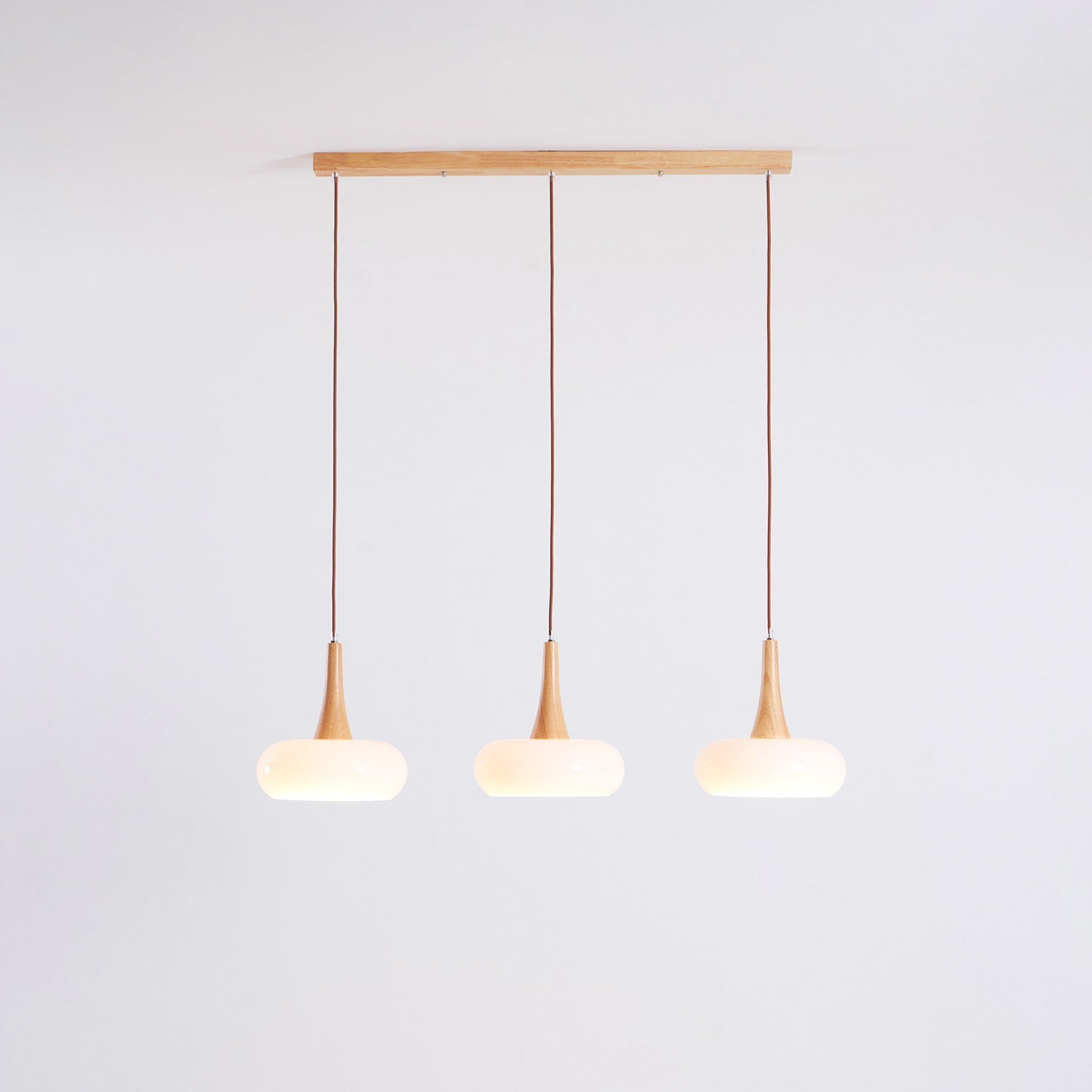 Pendant Lamp Metal Glass Wood 11 in Indoor Kitchen Dining Room Hanging Light Fixture Modern Lighting Options | Thomler