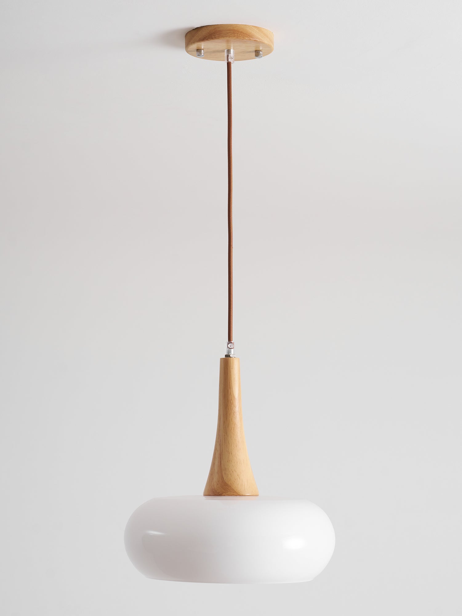 Pendant Lamp Metal Glass Wood 11 in Indoor Kitchen Dining Room Hanging Light Fixture Modern Lighting Options | Thomler