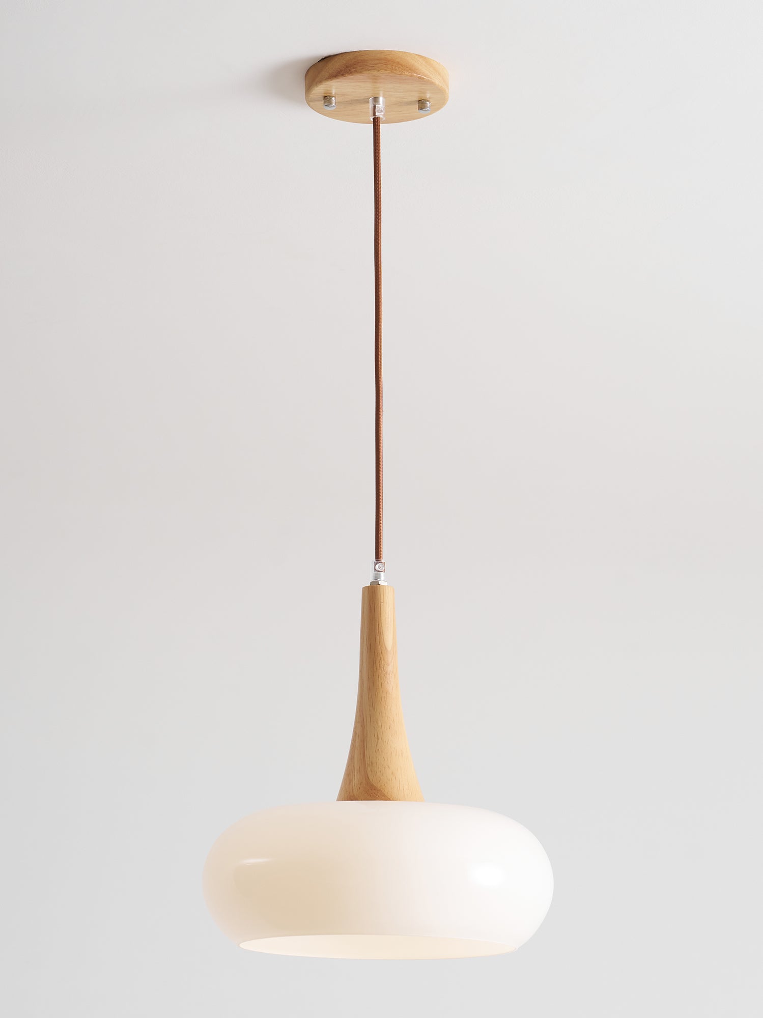 Pendant Lamp Metal Glass Wood 11 in Indoor Kitchen Dining Room Hanging Light Fixture Modern Lighting Options | Thomler