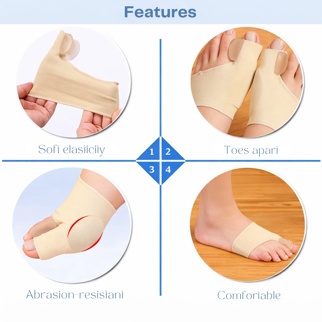 Orthopedic Toe Straightener for Bunion Relief and Big Toe Alignment with Soft Gel Cushion | Discreet Pain Relief Support Brace for Walking S | Thomler