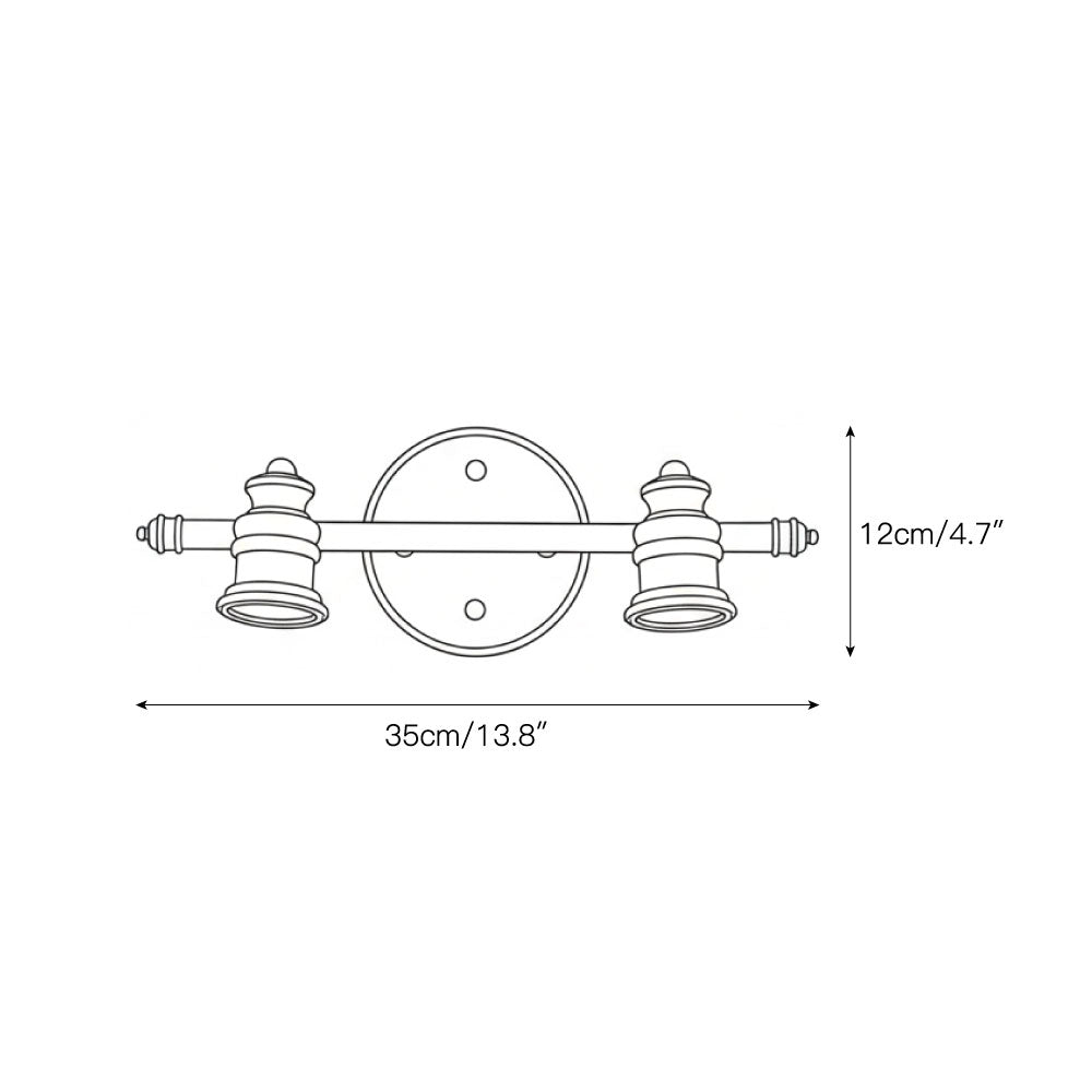 Adjustable Brass Track Wall Light – Multi-Spot Indoor Sconce for Picture Gallery, Kitchen Counter & Bath | Thomler