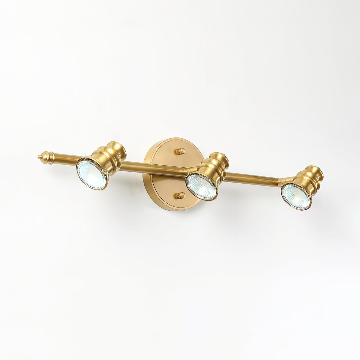 Adjustable Brass Track Wall Light – Multi-Spot Indoor Sconce for Picture Gallery, Kitchen Counter & Bath | Thomler