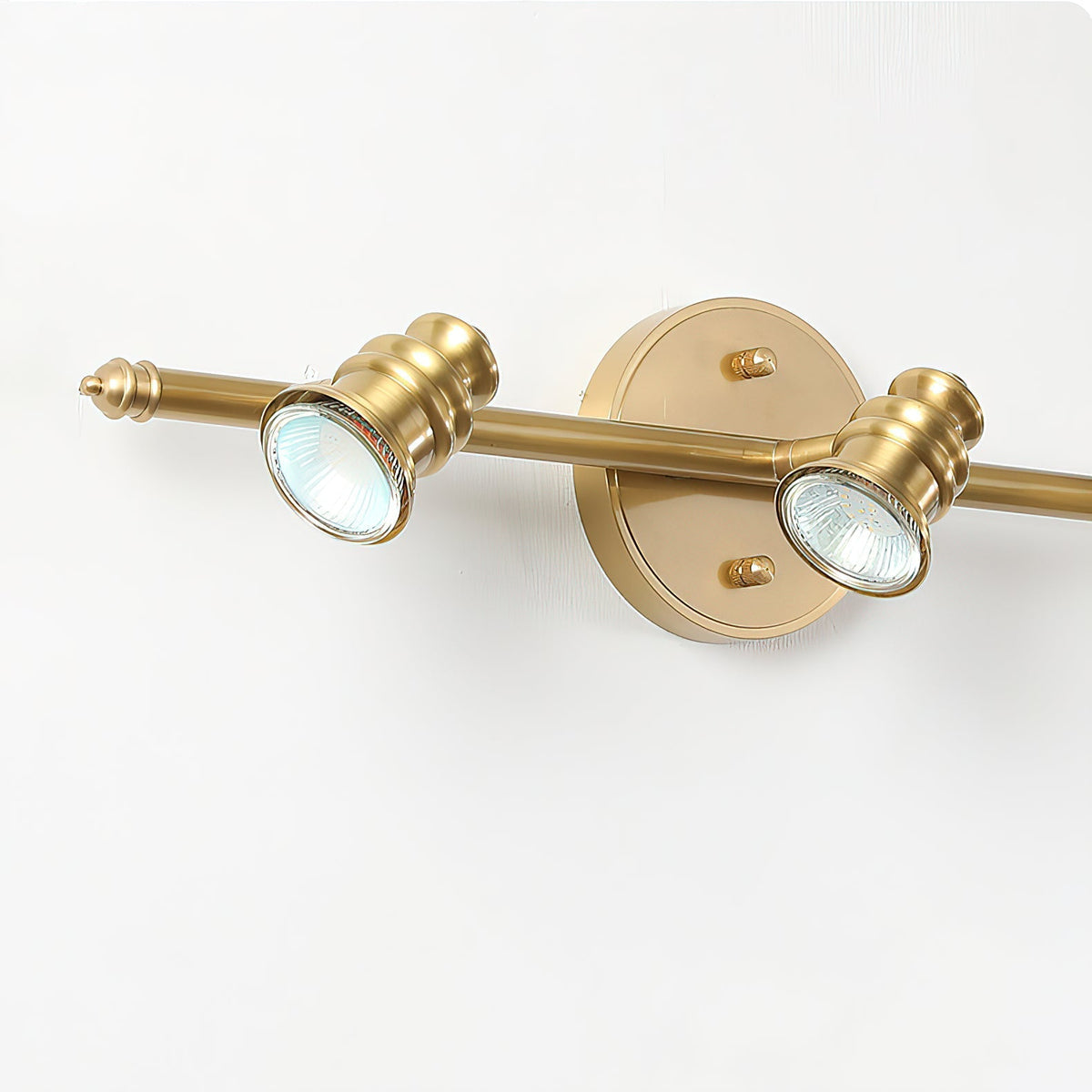Adjustable Brass Track Wall Light – Multi-Spot Indoor Sconce for Picture Gallery, Kitchen Counter & Bath | Thomler