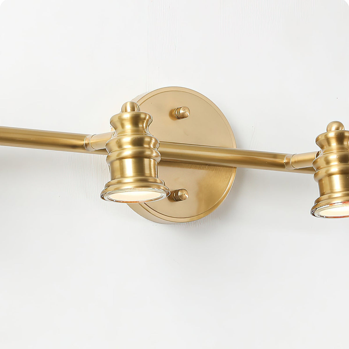 Adjustable Brass Track Wall Light – Multi-Spot Indoor Sconce for Picture Gallery, Kitchen Counter & Bath | Thomler