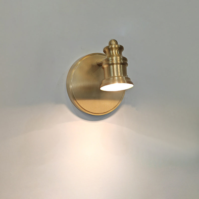 Adjustable Brass Track Wall Light – Multi-Spot Indoor Sconce for Picture Gallery, Kitchen Counter & Bath | Thomler