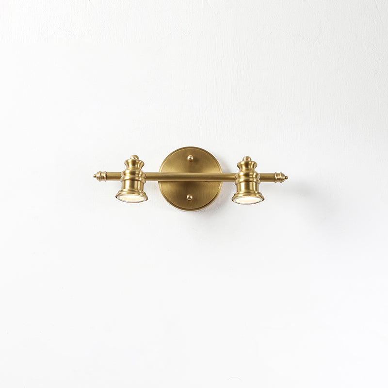 Adjustable Brass Track Wall Light – Multi-Spot Indoor Sconce for Picture Gallery, Kitchen Counter & Bath | Thomler