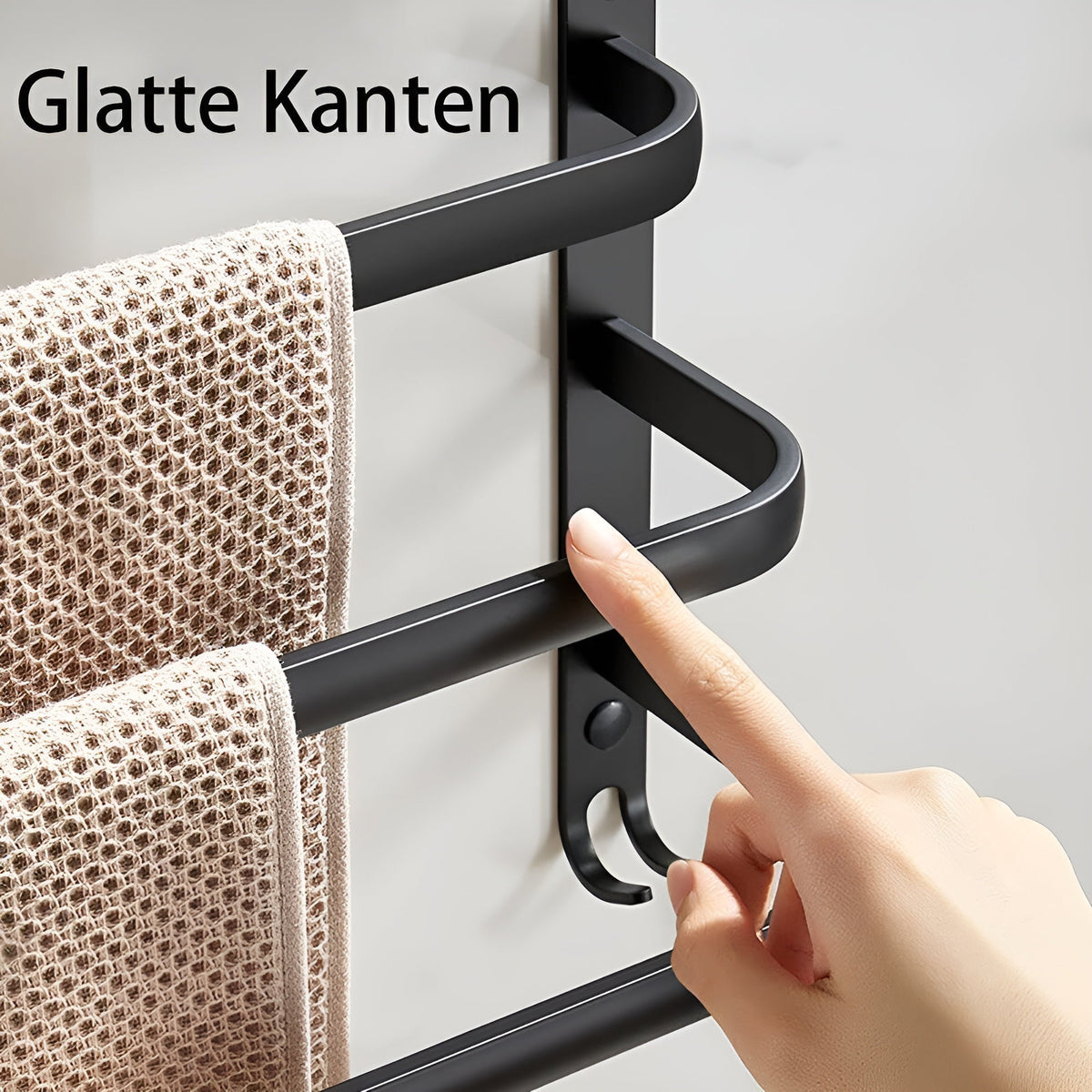 Wall-Mount Aluminum Towel Rack – 3-Tier Space-Saving Bar Holder for Modern Bathroom Organization & Easy Storage | Thomler