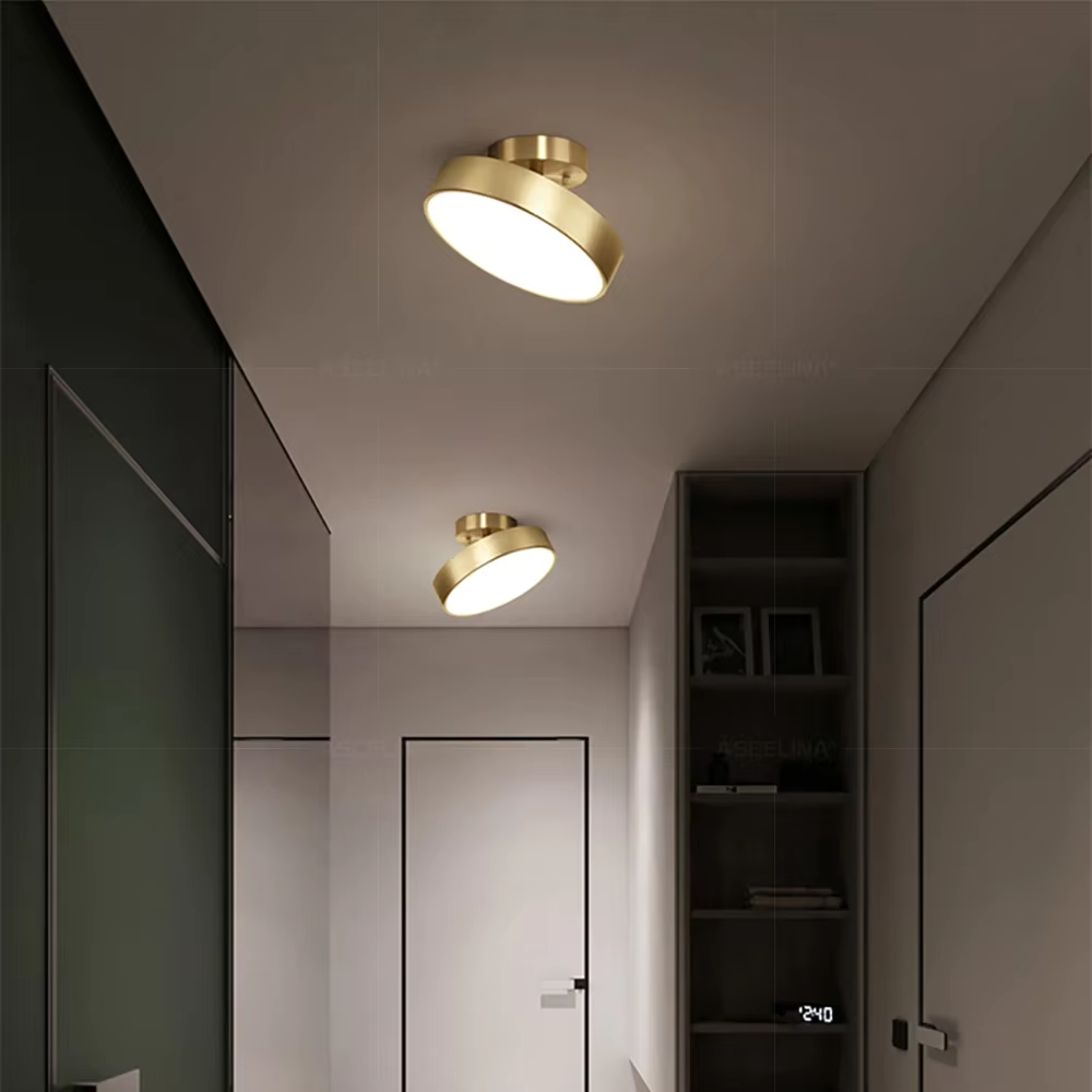 LED Flush Mount Ceiling Fixture – Adjustable Light Temperature – Touch Switch – Metal & Acrylic – for Bedroom, Kitchen, Bath | Thomler